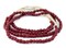 The Bead Chest African Recycled Glass Beads – Handmade in Ghana – Red Black Swirl 7mm Strand for Jewelry Making, Crafts, and Home Decor I Approximately 65-70 Beads